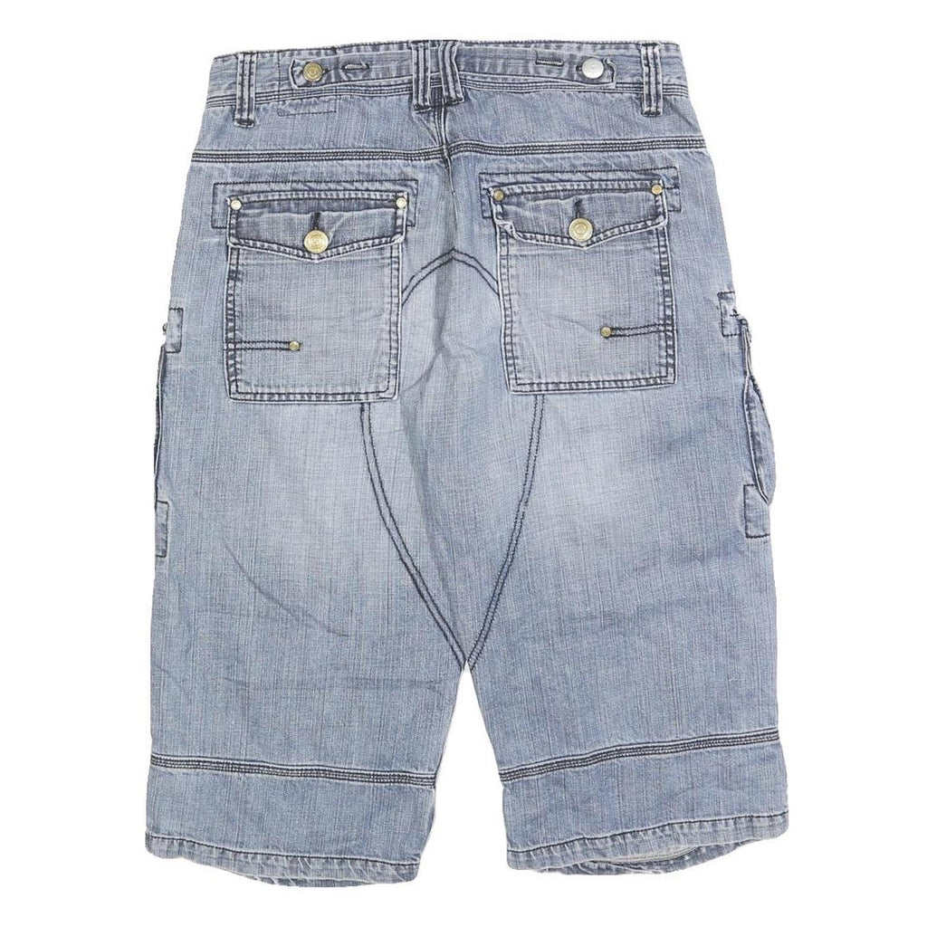 TOM TOMPSON Mens Shorts Blue Cargo M W30 Casual Cotton Pocket Detail
