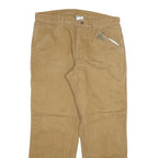 DICKIES Mens Jeans Beige Regular Straight Denim W38 L32 Workwear Cotton Blend