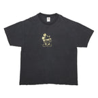 MICKEY & CO Womens Black Gold Graphic T-Shirt XL Short Sleeve Crew Neck Cotton