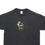 MICKEY & CO Womens Black Gold Graphic T-Shirt XL Short Sleeve Crew Neck Cotton