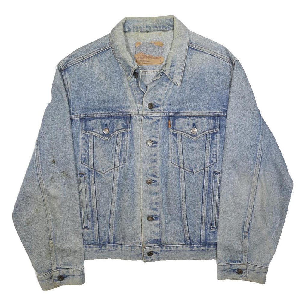 LEVI'S Mens Blue Denim Button Jacket Classic Fit M Long Sleeve Casual Outerwear