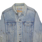LEVI'S Mens Blue Denim Button Jacket Classic Fit M Long Sleeve Casual Outerwear