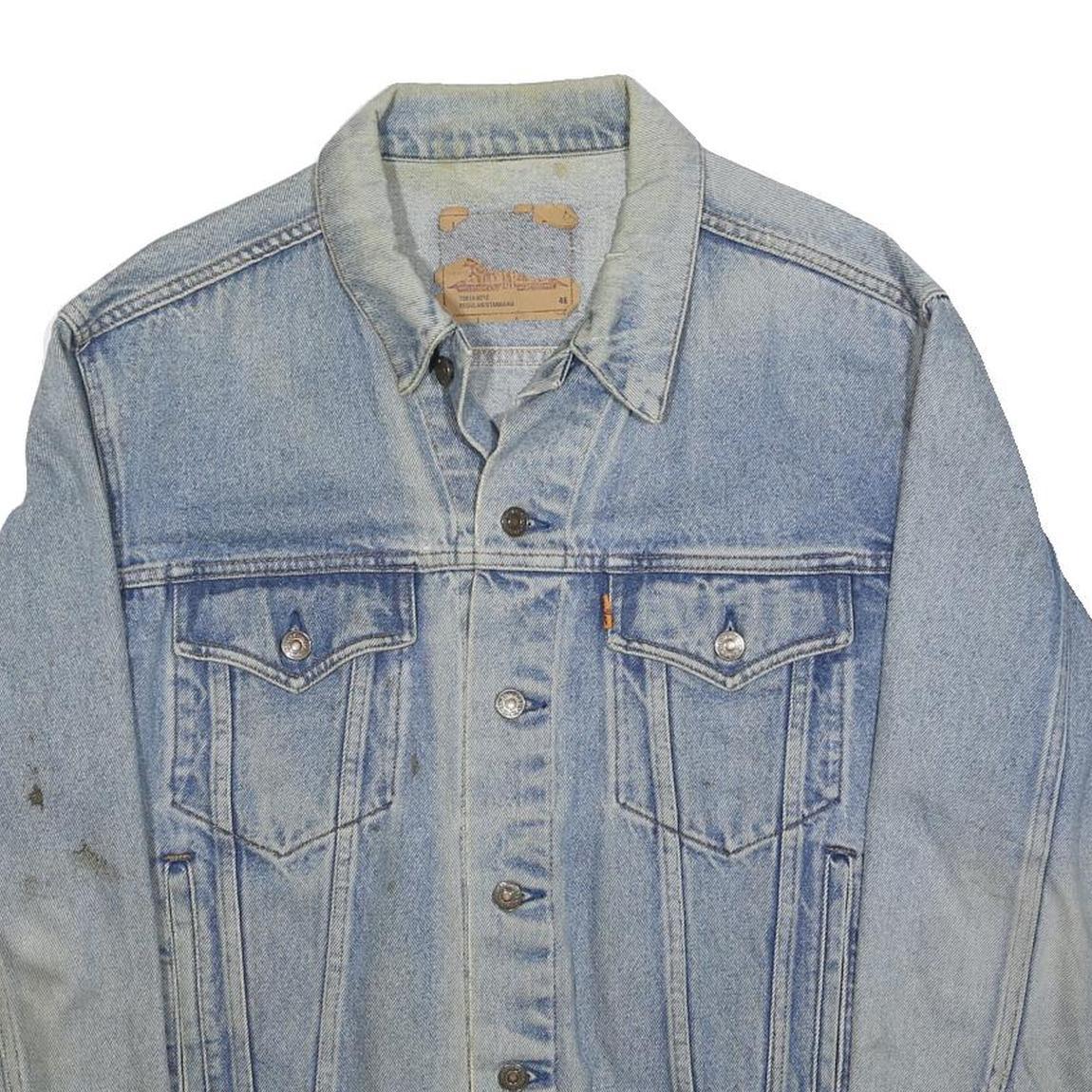 LEVI'S Mens Blue Denim Button Jacket Classic Fit M Long Sleeve Casual Outerwear