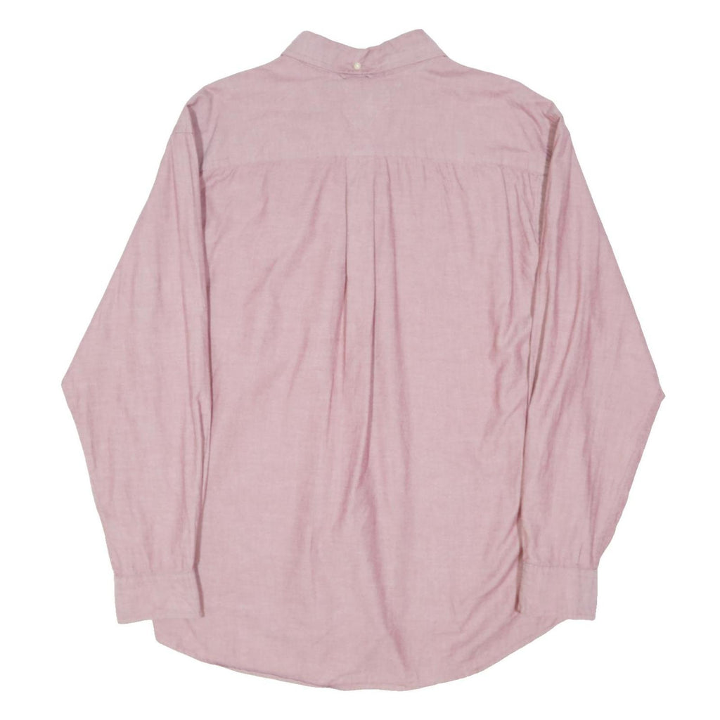 TOMMY HILFIGER Mens Pink Button Down Shirt XL Casual Long Sleeve Cotton Blend
