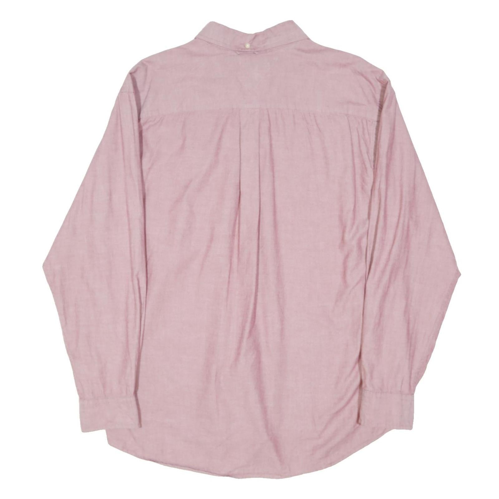 TOMMY HILFIGER Mens Pink Button Down Shirt XL Casual Long Sleeve Cotton Blend