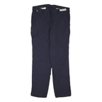 CARHARTT Mens Navy Cotton Blend Regular Cargo Trousers W38 L34 Workwear Zip