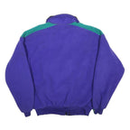 COLUMBIA Mens Purple Green Jacket L Polyester Zip Fleece Casual Outdoor Coat