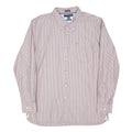 TOMMY HILFIGER Mens Red & White Striped Shirt XL Button Down Cotton Blend