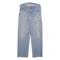 DICKIES Mens Blue Regular Straight Denim Light W32 L32 Zip Closure Workwear