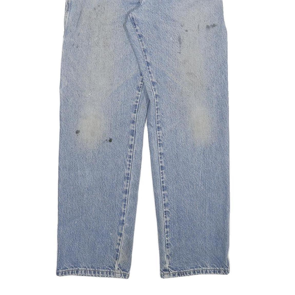 DICKIES Mens Blue Regular Straight Denim Light W32 L32 Zip Closure Workwear