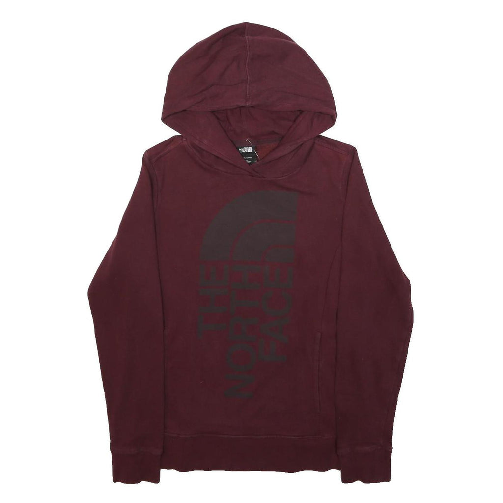 THE NORTH FACE Womens Burgundy Pullover Hoodie S Cotton Blend Warm Casual