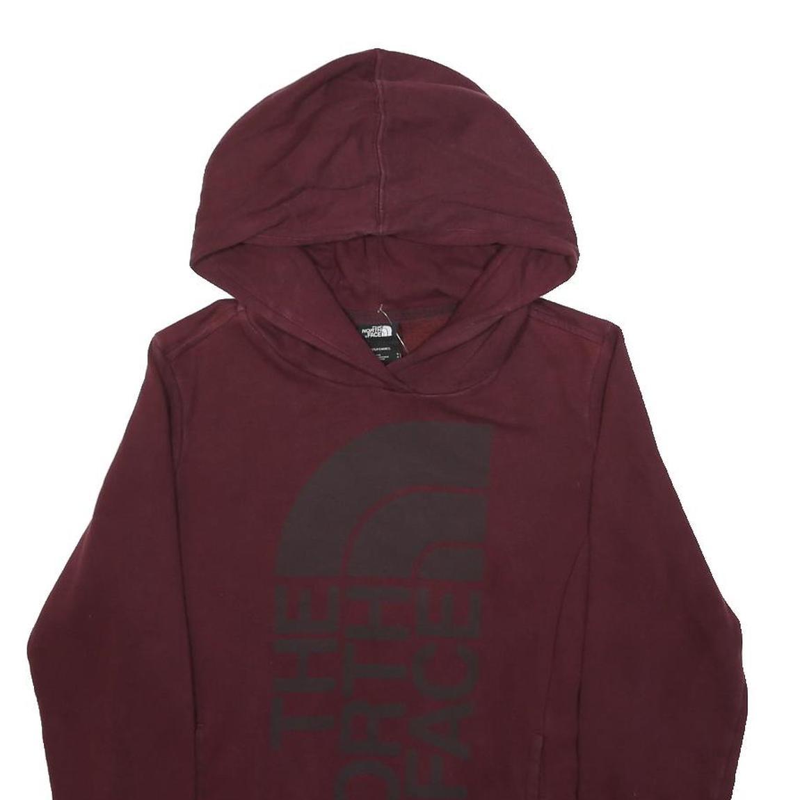 THE NORTH FACE Womens Burgundy Pullover Hoodie S Cotton Blend Warm Casual