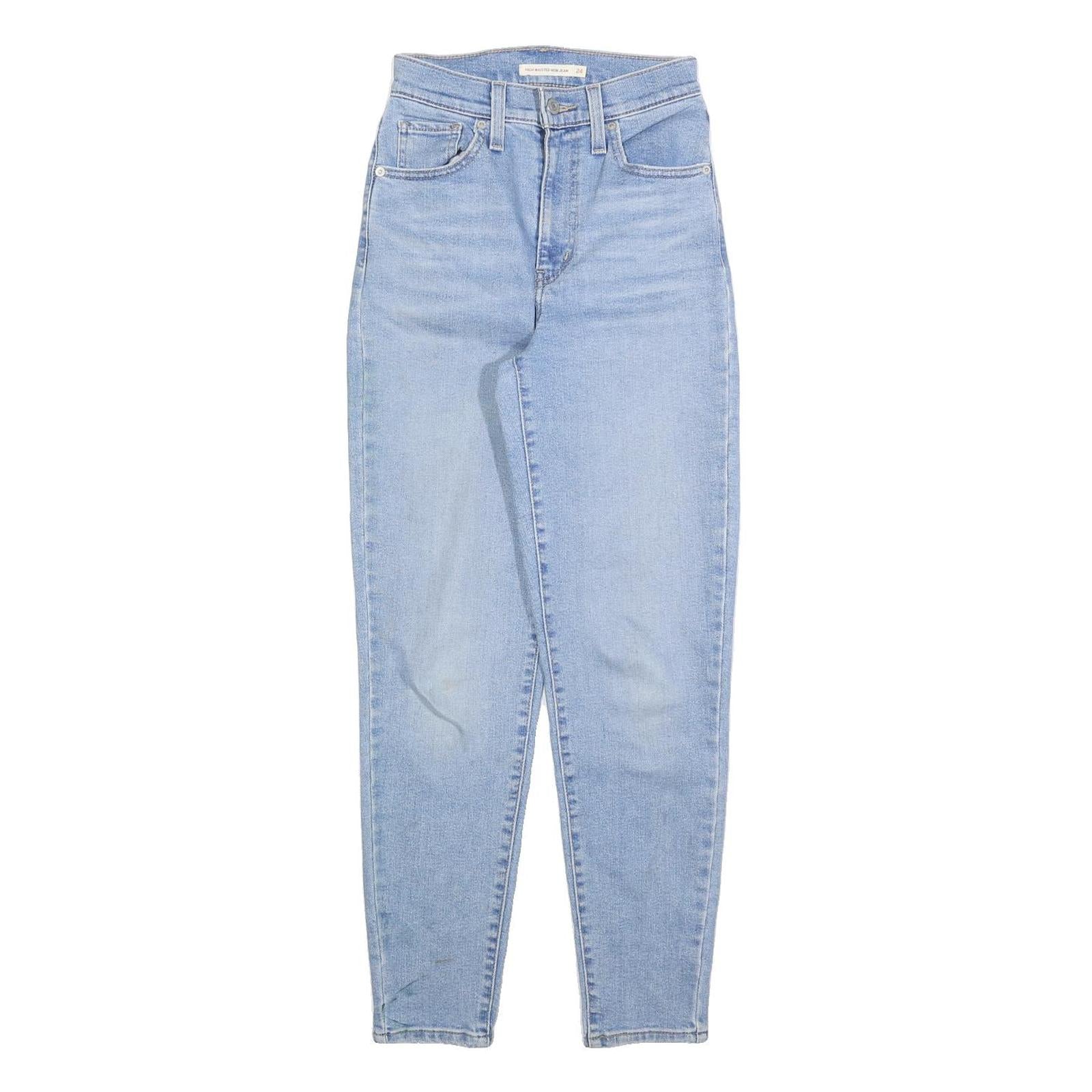 LEVI'S Womens Jeans Blue Slim Skinny Denim Light W24 L28 Zip Cotton Blend