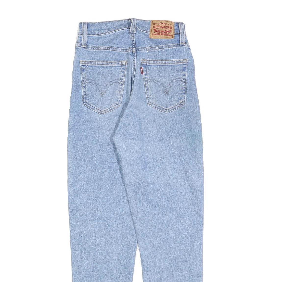 LEVI'S Womens Jeans Blue Slim Skinny Denim Light W24 L28 Zip Cotton Blend