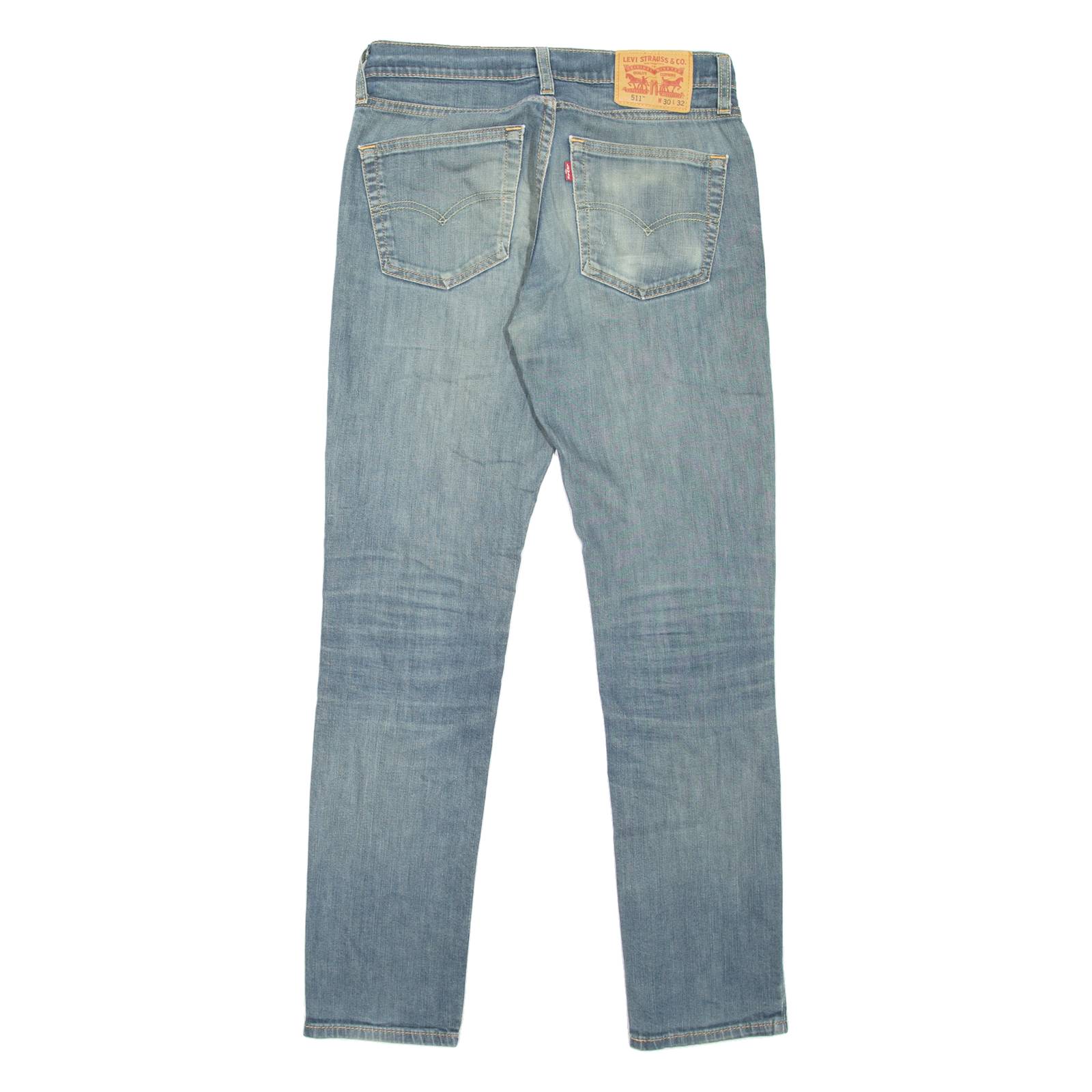 LEVI'S 511 Jeans Mens Blue Slim Straight Stone Wash W30 L32
