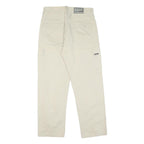 Mens Beige Cotton Regular Fit Cargo Trousers W32 L28 Relaxed Casual Style