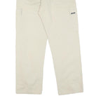 Mens Beige Cotton Regular Fit Cargo Trousers W32 L28 Relaxed Casual Style