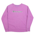 CHAMPION Womens Purple Crew Neck M Sweatshirt Cotton Blend Raglan Sleeve Casual
