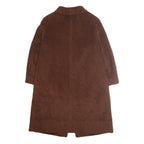 YOUNGLOOK Womens Brown Wool Button Jacket M Plain Classic Stylish Warm