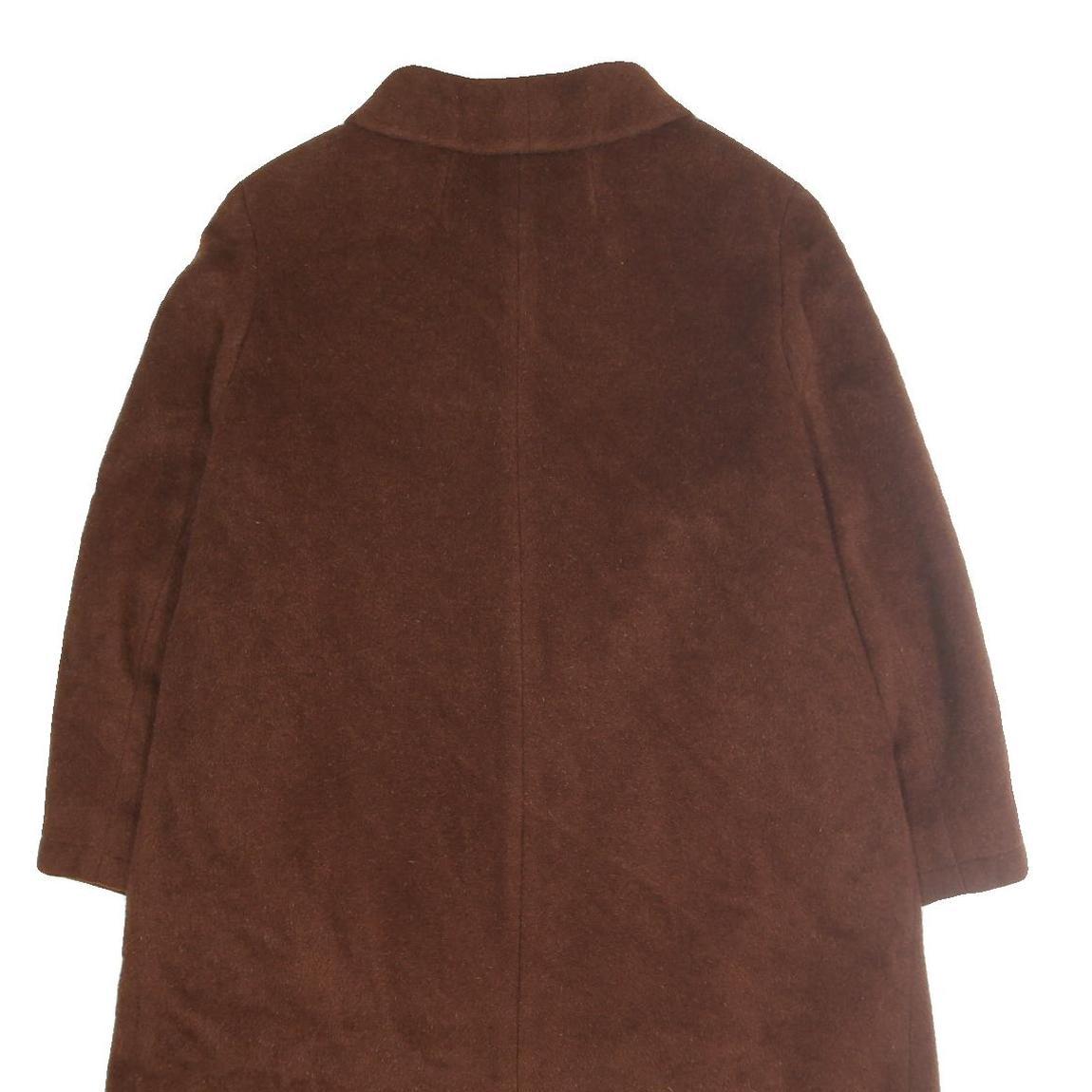 YOUNGLOOK Womens Brown Wool Button Jacket M Plain Classic Stylish Warm