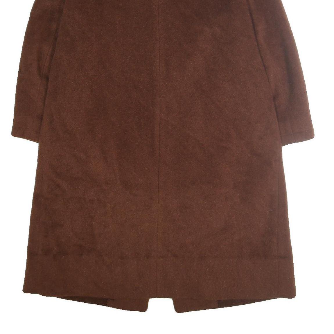 YOUNGLOOK Womens Brown Wool Button Jacket M Plain Classic Stylish Warm