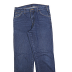 DICKIES Mens Blue Regular Fit Straight Denim W31 L32 Cotton Blend Jeans Zip
