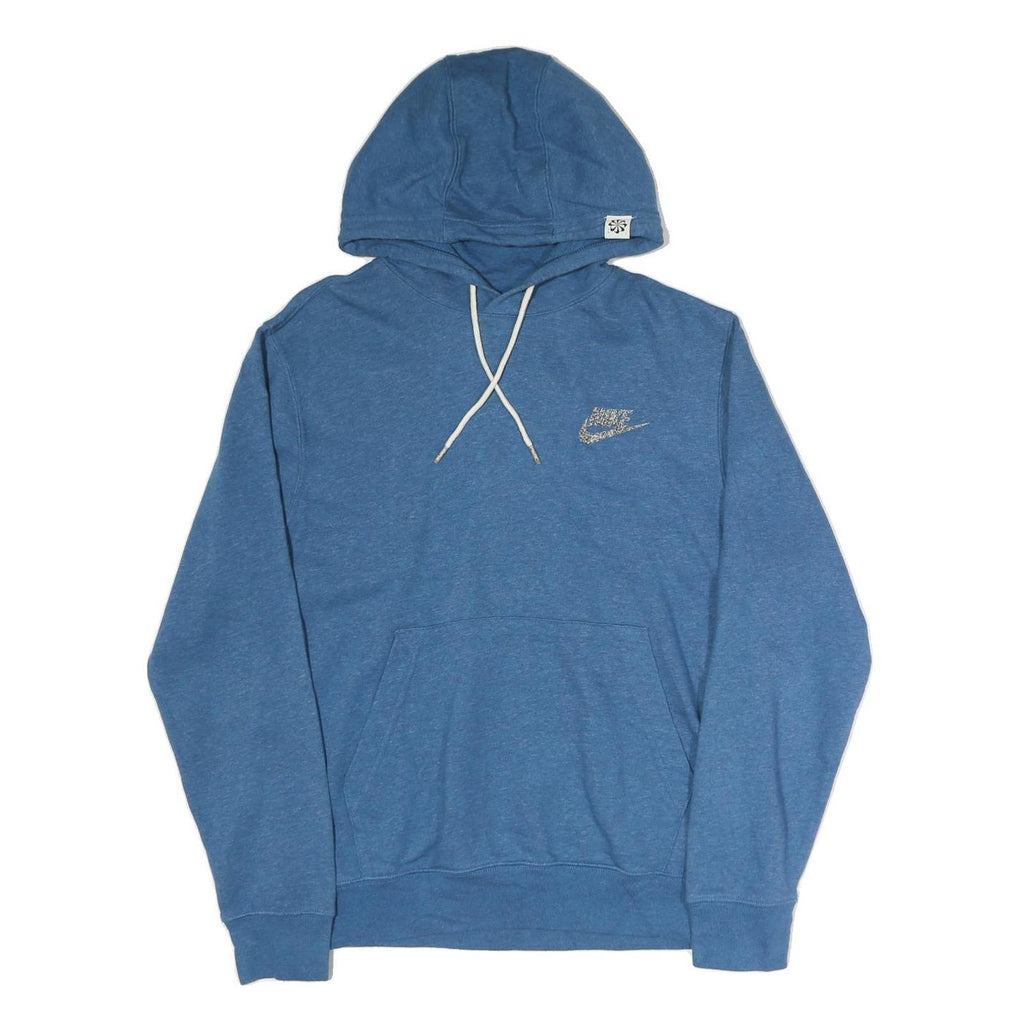 NIKE Mens Blue Pullover Hoodie M Casual Cotton Drawstring Hood Sweatshirt