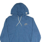 NIKE Mens Blue Pullover Hoodie M Casual Cotton Drawstring Hood Sweatshirt