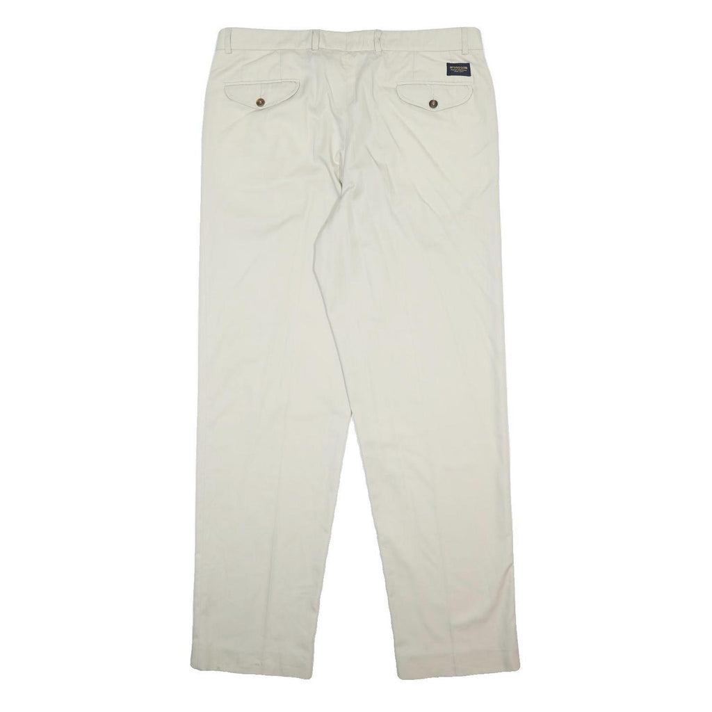 MCGREGOR Mens Cotton Beige Regular Fit Straight Leg Trousers W37 L34 Classic