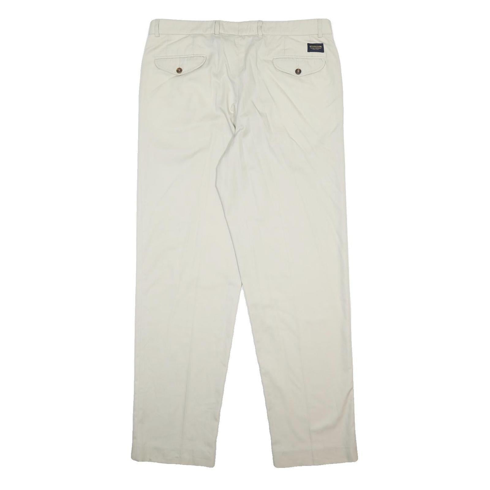 MCGREGOR Mens Cotton Beige Regular Fit Straight Leg Trousers W37 L34 Classic