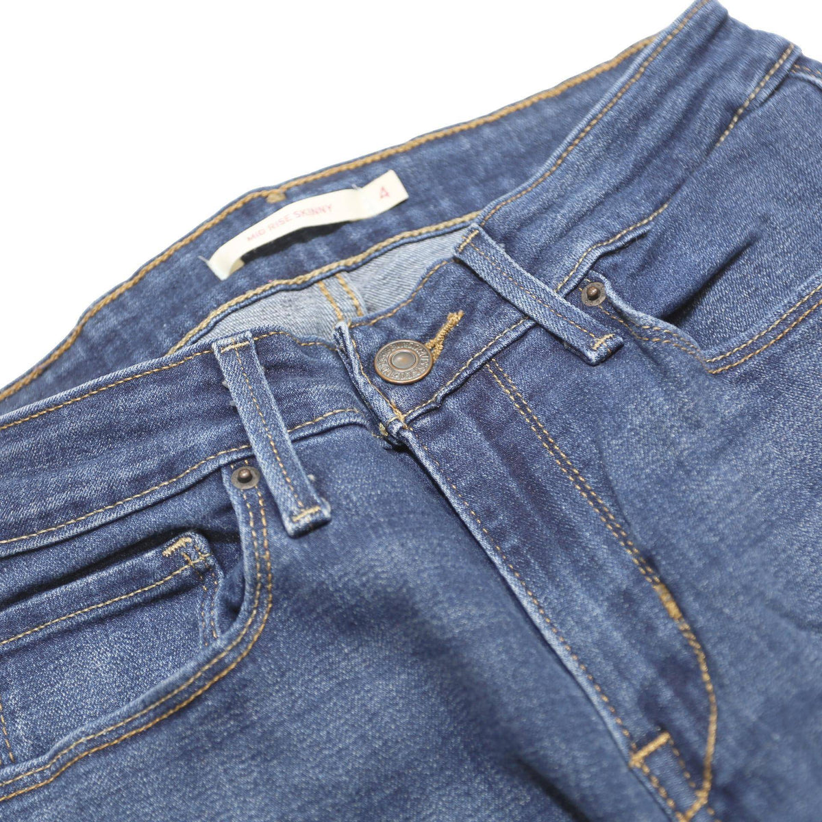 LEVI'S Womens Jeans Blue Slim Skinny Denim Medium W24 L32 Stylish Urban