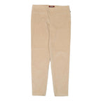 MAX MARA Womens Slim Beige Cotton Blend Trousers W31 L29 Smart Casual