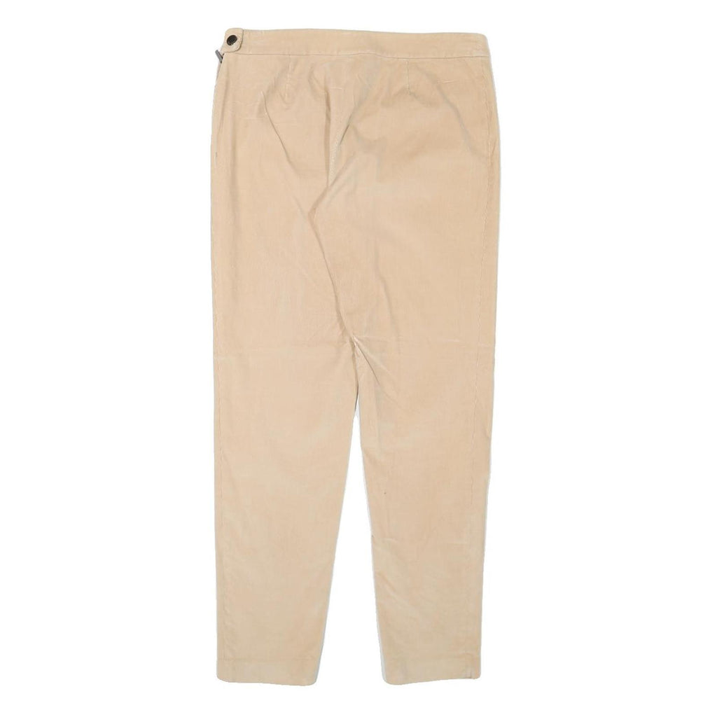 MAX MARA Womens Slim Beige Cotton Blend Trousers W31 L29 Smart Casual