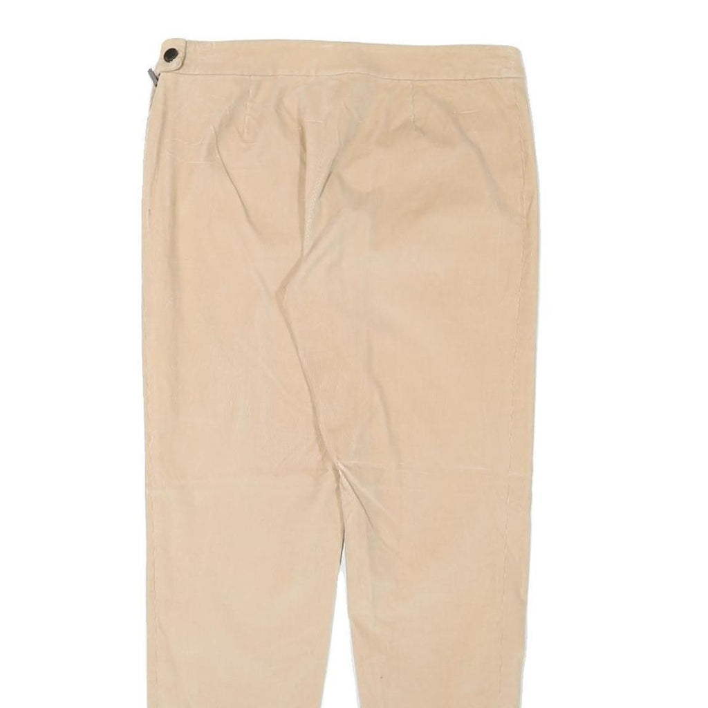 MAX MARA Womens Slim Beige Cotton Blend Trousers W31 L29 Smart Casual