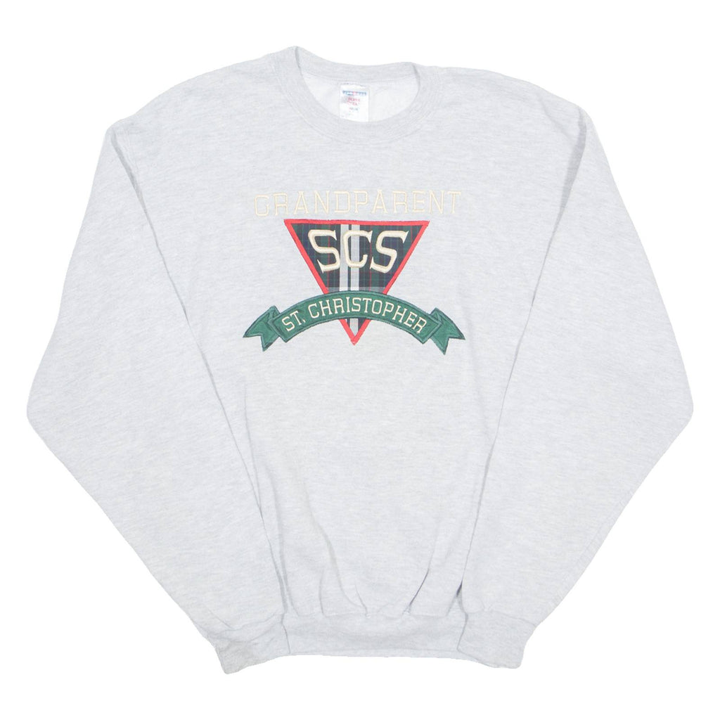 JERZEES Grandparent SCS St Christophers Mens Sweatshirt Grey USA M