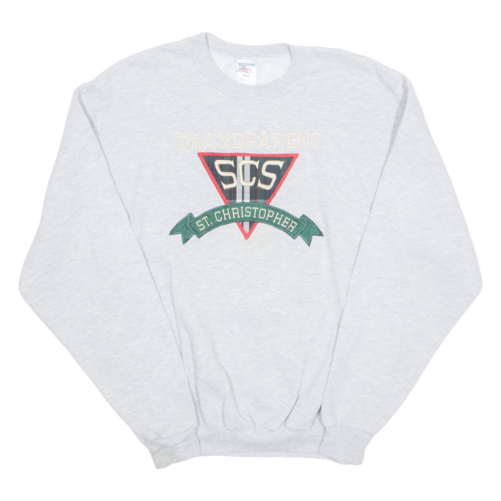 JERZEES Grandparent SCS St Christophers Mens Sweatshirt Grey USA M