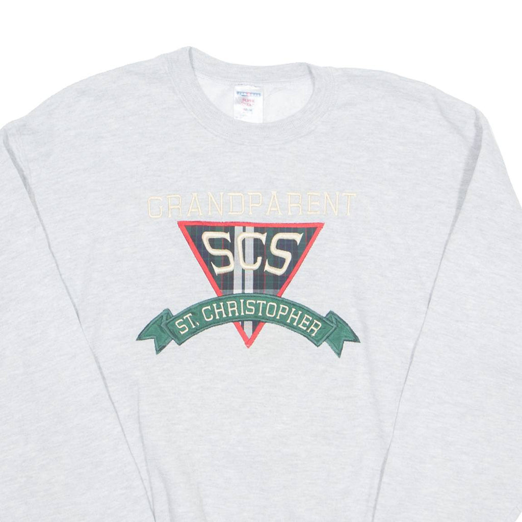 JERZEES Grandparent SCS St Christophers Mens Sweatshirt Grey USA M