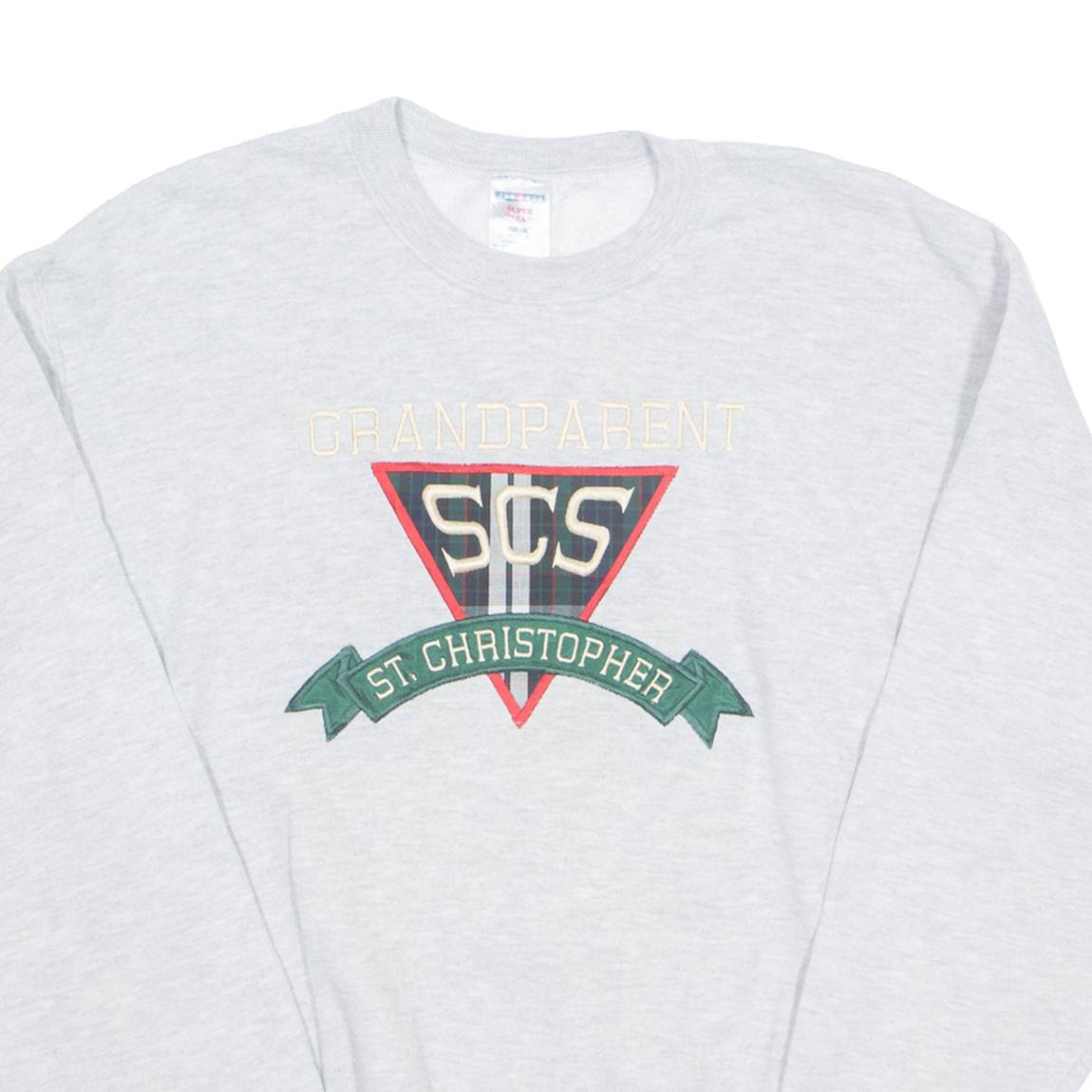 JERZEES Grandparent SCS St Christophers Mens Sweatshirt Grey USA M