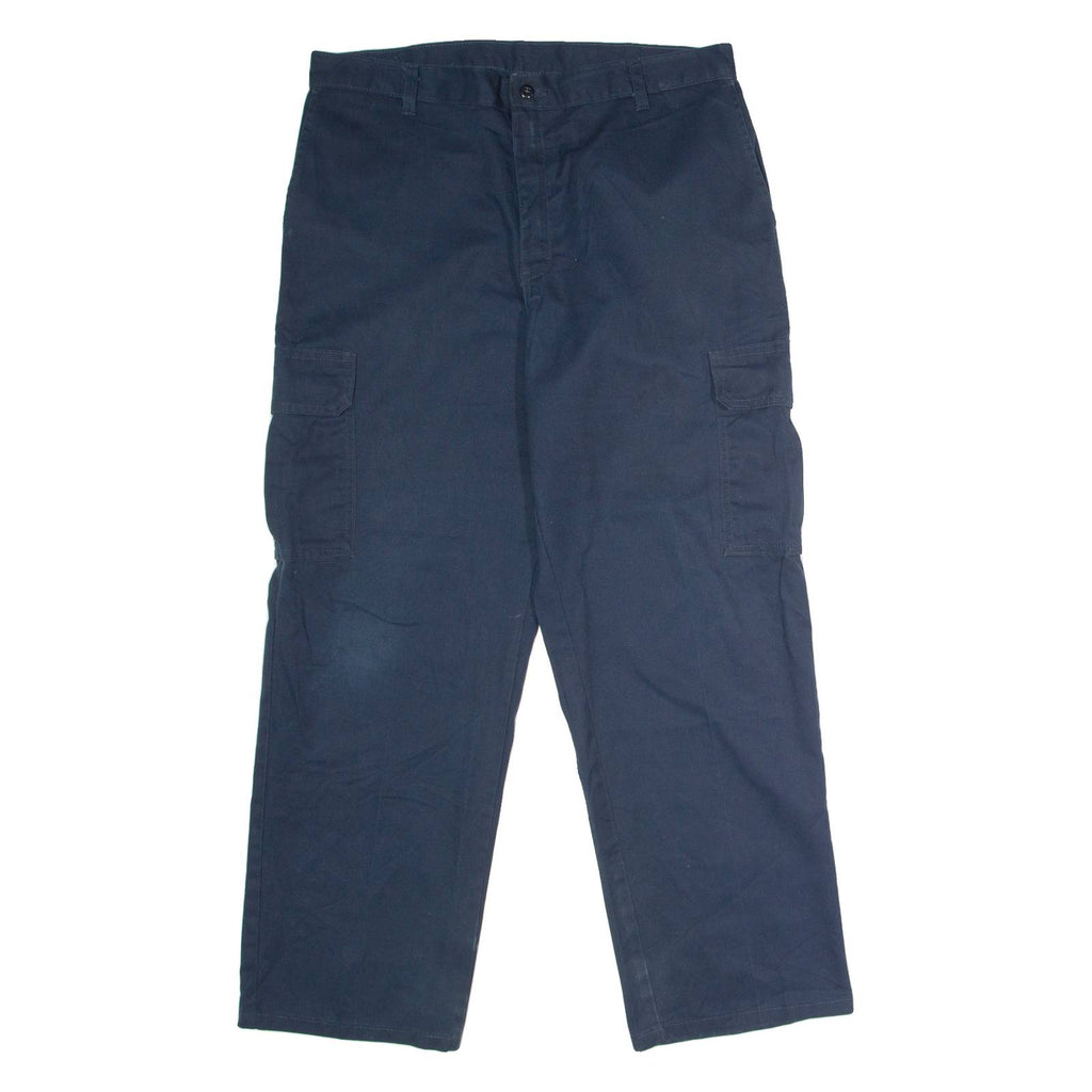 DICKIES Workwear Cargo Mens Trousers Blue Regular Straight W34 L30