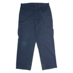 DICKIES Workwear Cargo Mens Trousers Blue Regular Straight W34 L30