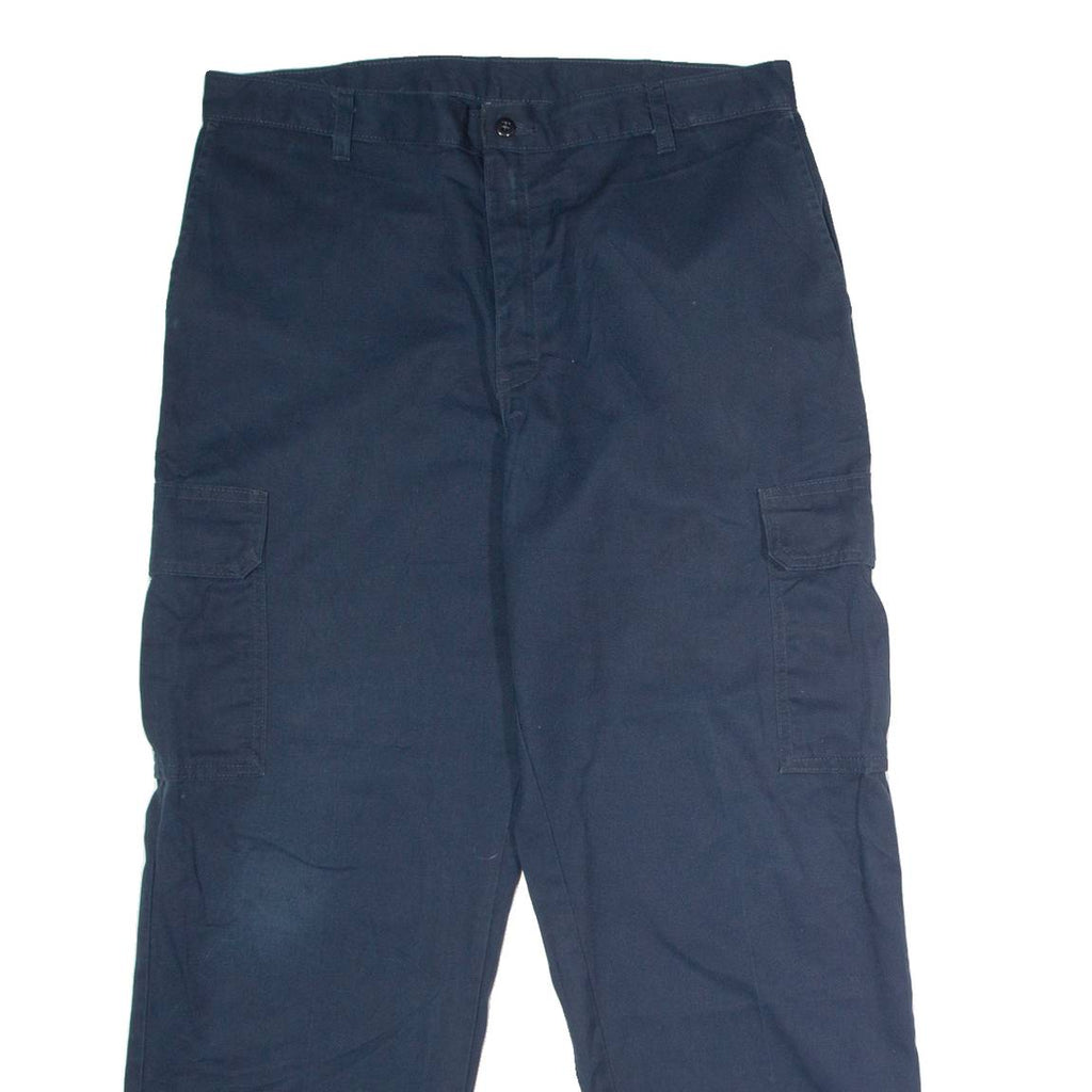 DICKIES Workwear Cargo Mens Trousers Blue Regular Straight W34 L30