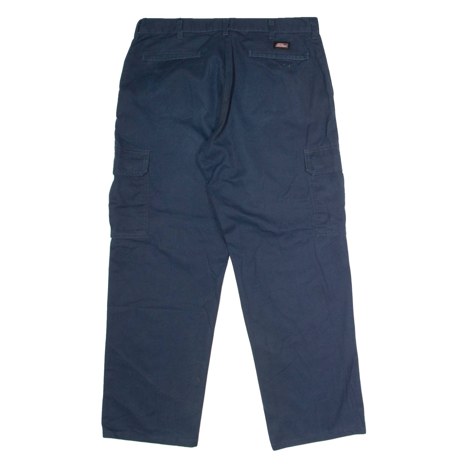 DICKIES Workwear Cargo Mens Trousers Blue Regular Straight W34 L30