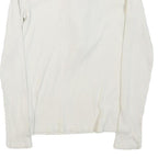 LAUREN RALPH LAUREN Womens White Ruffle Front Cotton Blend Long Sleeve Round