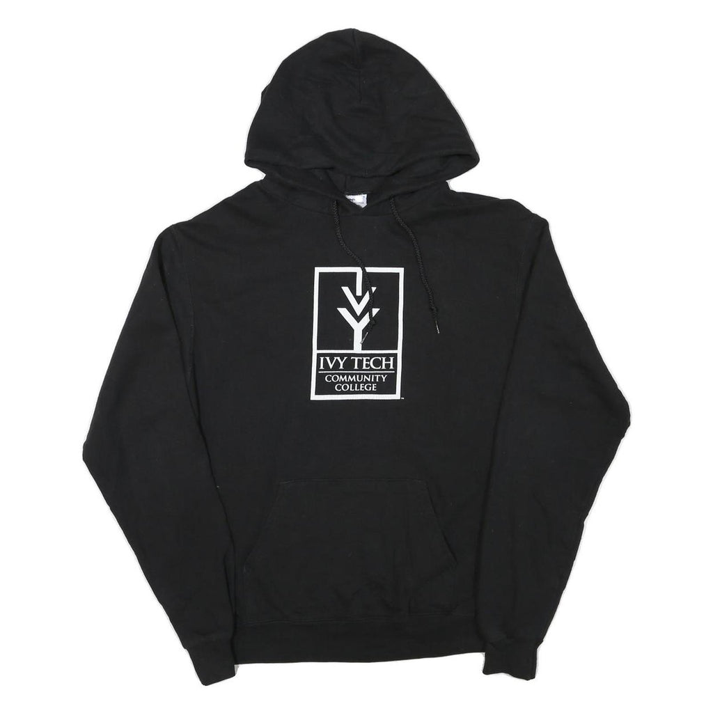 CHAMPION Mens Black Ivy Tech Community College Pullover Hoodie M Cotton Blend