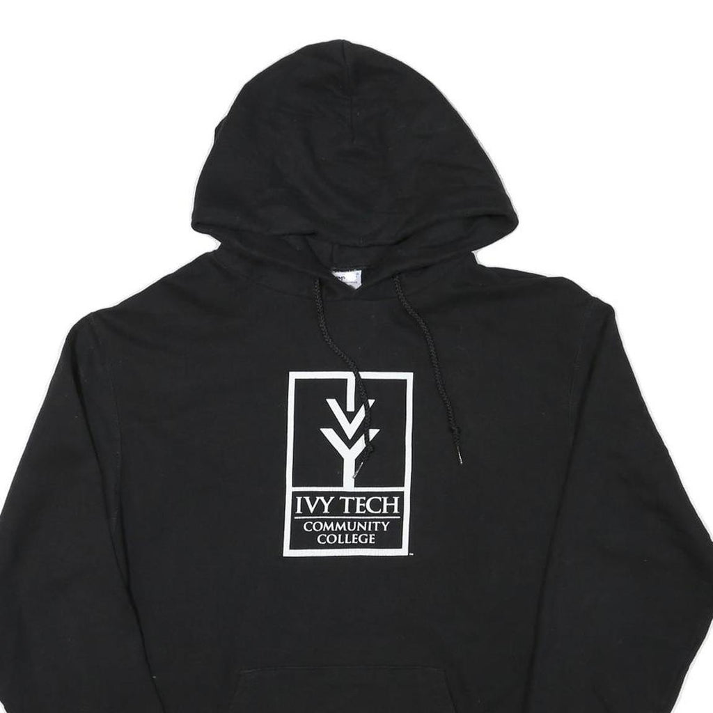 CHAMPION Mens Black Ivy Tech Community College Pullover Hoodie M Cotton Blend
