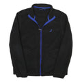 NAUTICA Mens Black & Blue Jacket S Polyester Blend Plain Zip Up Casual