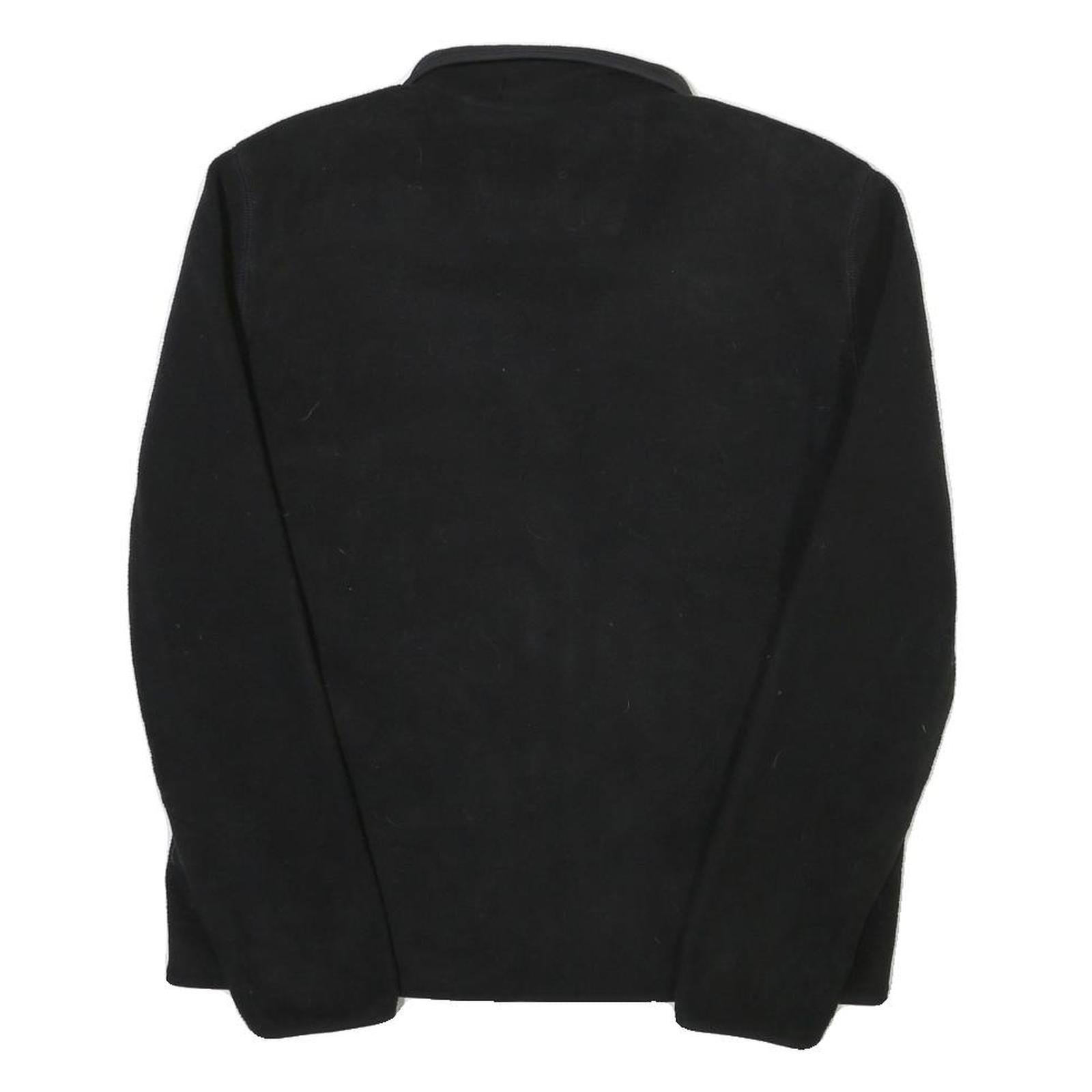 NAUTICA Mens Black & Blue Jacket S Polyester Blend Plain Zip Up Casual