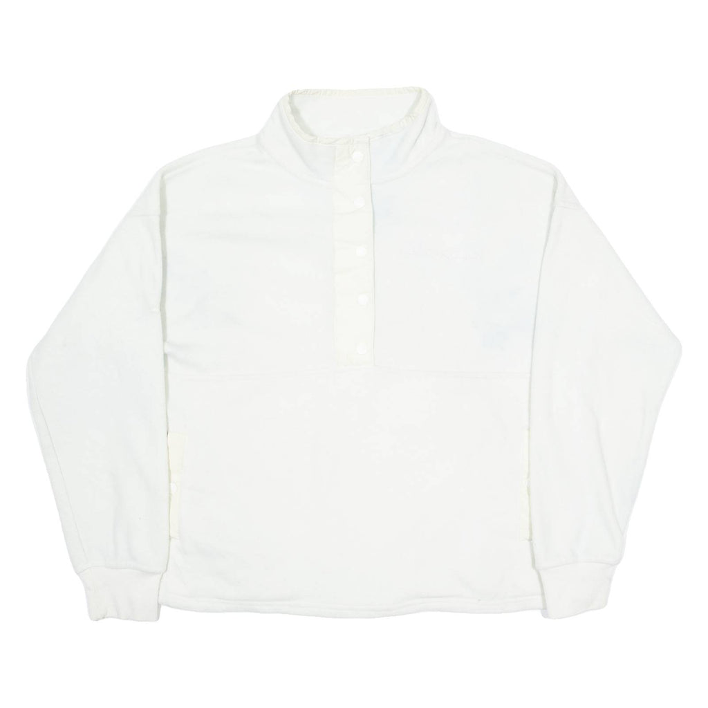 CHAMPION Womens Fleece Cream Button Neck Tight Knit L