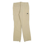 RESET Womens Cotton Blend Beige Regular Cargo Trousers W30 L30 Casual Zip
