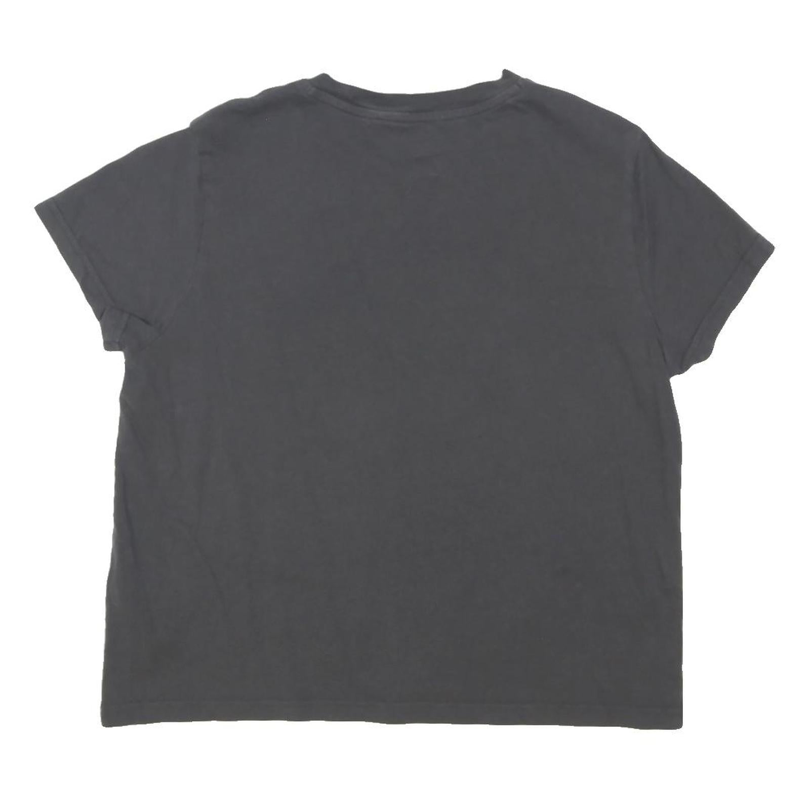 LEE Womens Black Legendary Denim Est 1889 Graphic T-Shirt S Short Sleeve Crew